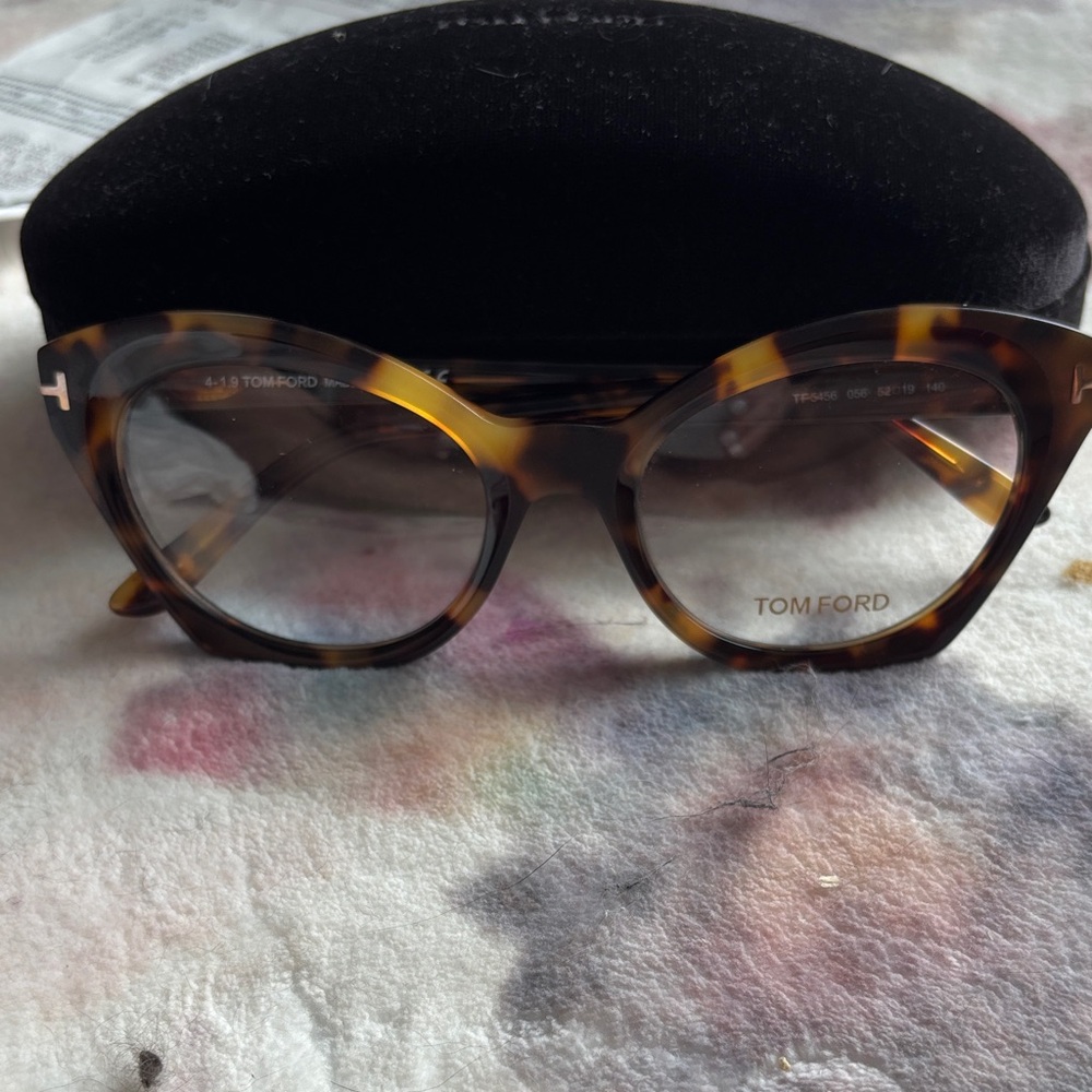 Tom Ford Tortoiseshell Cat-Eye Glasses with Gradient Lenses Never Worn